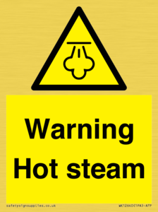 Warning Hot steam